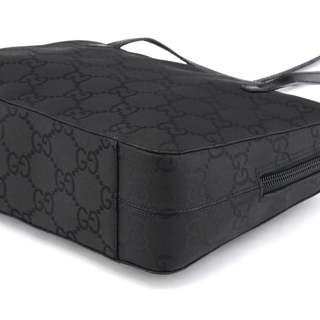 96049 Black GG Nylon Tote Bag