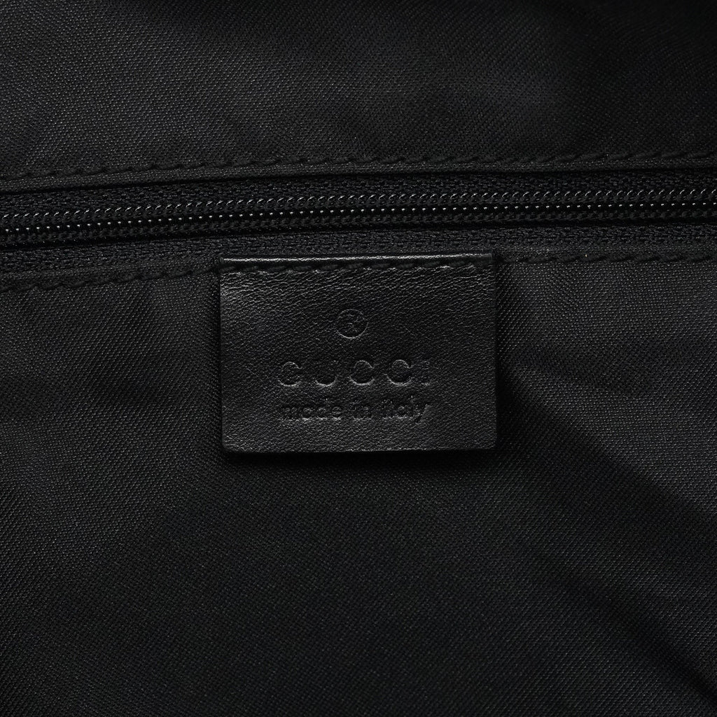 000 0833 Black GG Nylon Bamboo Shoulder Bag
