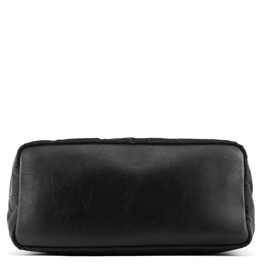 000 0833 Black GG Nylon Bamboo Shoulder Bag