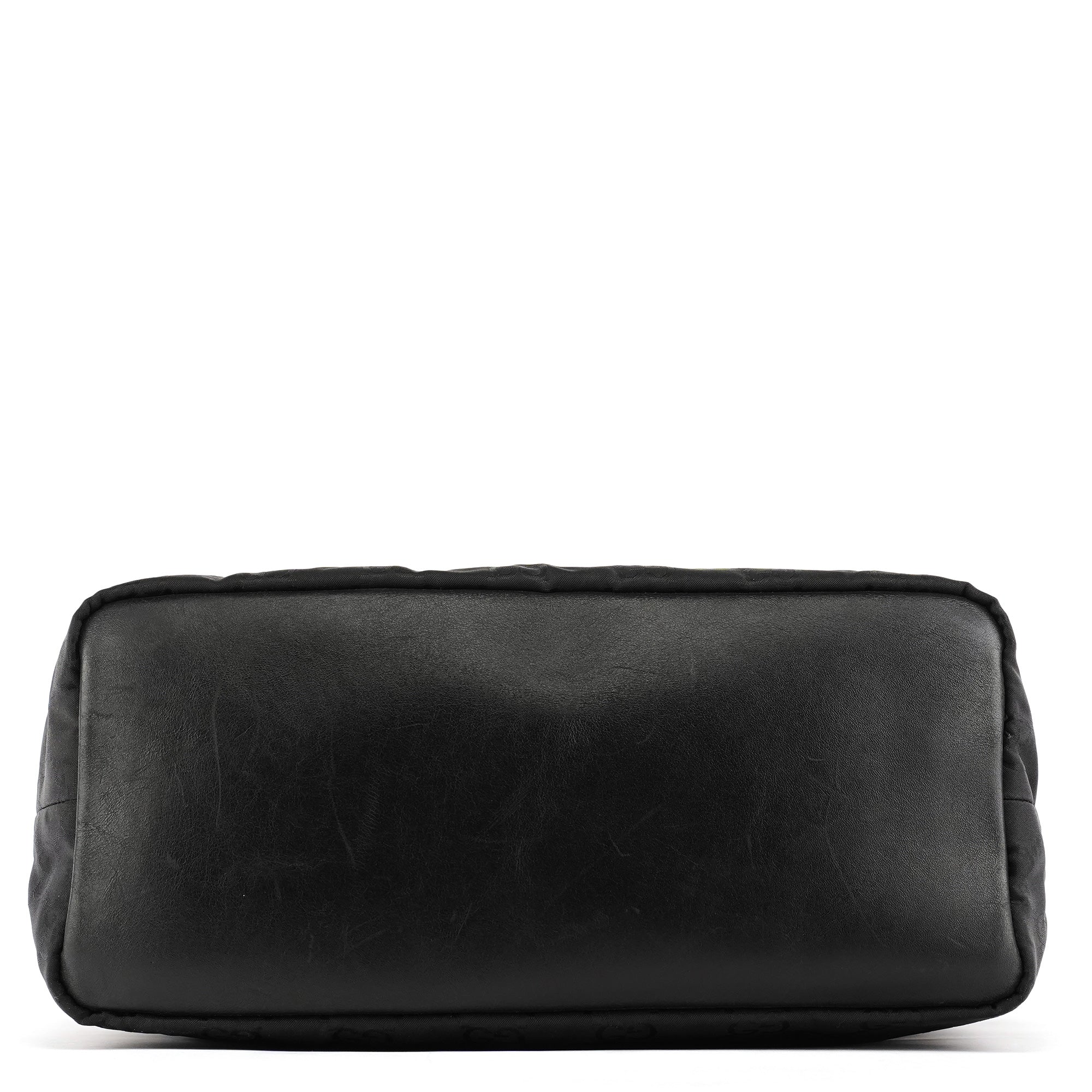 000 0833 Black GG Nylon Bamboo Shoulder Bag