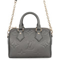 LOUIS VUITTON Speedy Bandouliere GunmetalM12013 Monogram Empreinte Leather Size 20