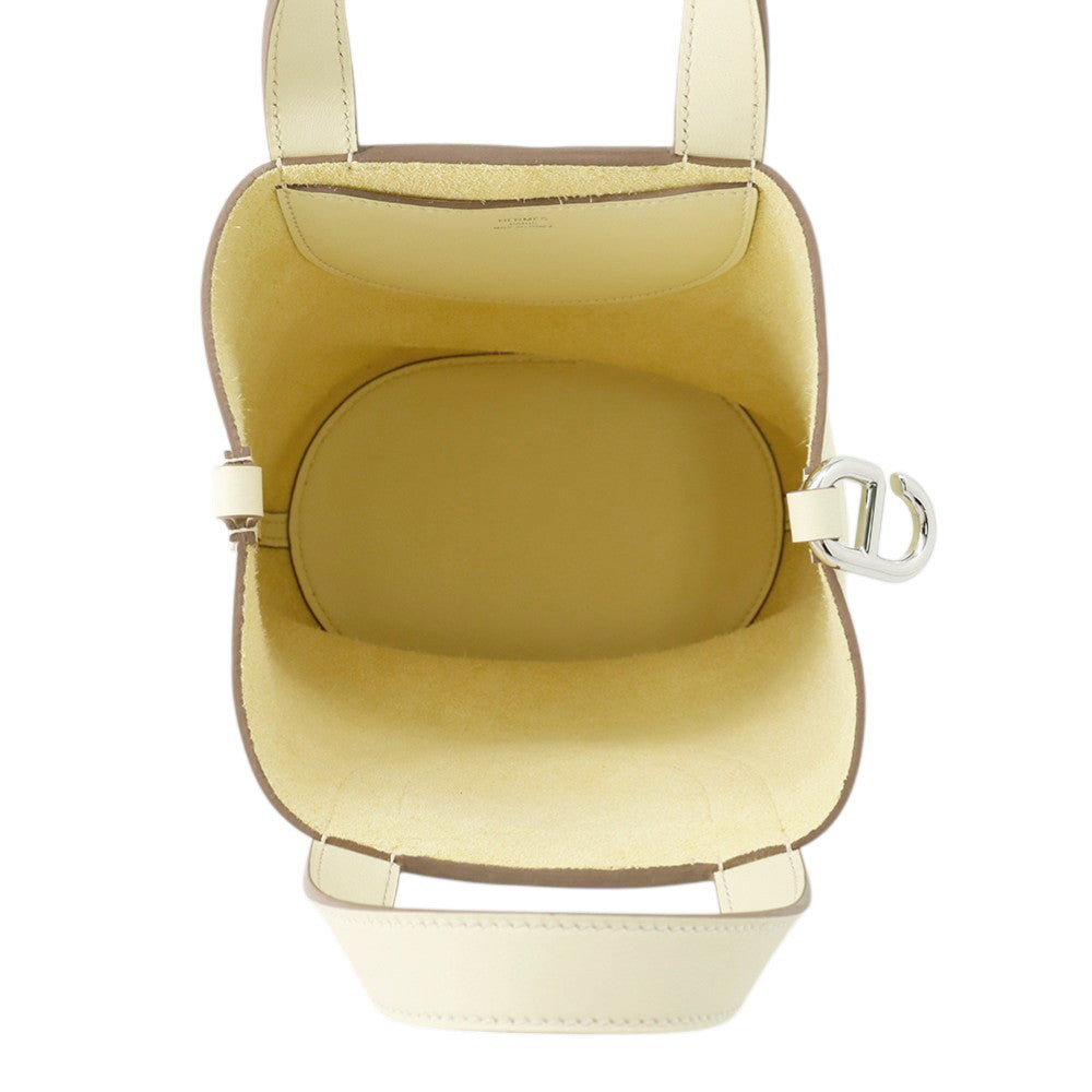 HERMES in-the-loop Tote Bag Jaune Milton Taurillon Clemence Swift Leather Size 18