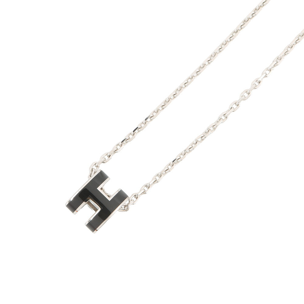HERMES Pop Ash Necklace Size Mini Black Metal