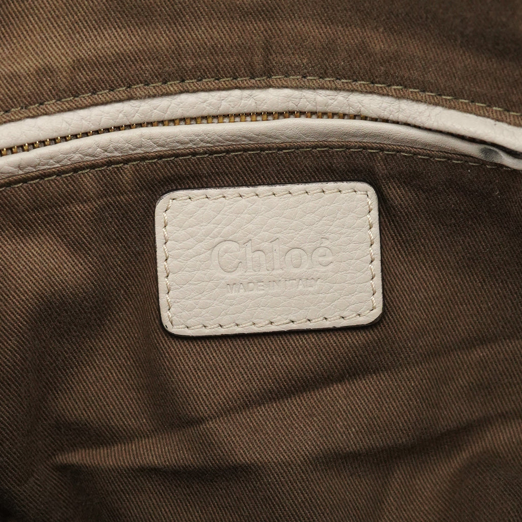 Light Grey Leather Marcie 2-Way Bag