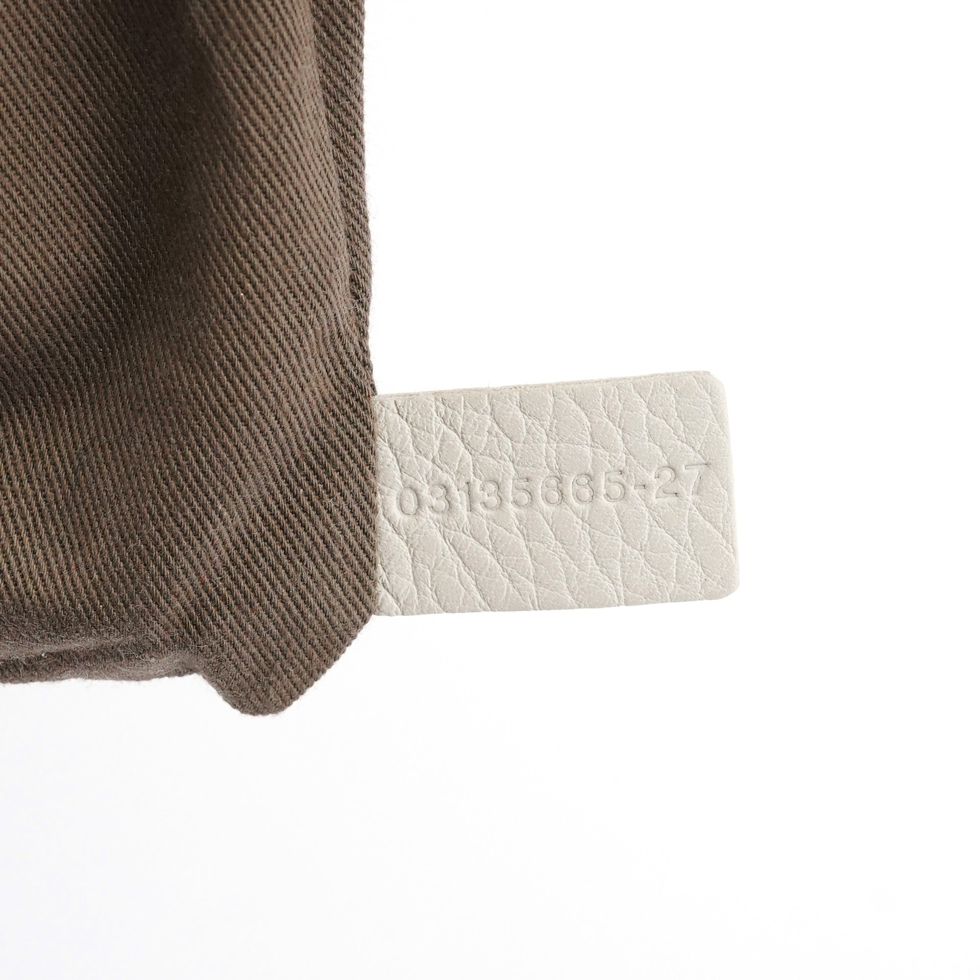Light Grey Leather Marcie 2-Way Bag