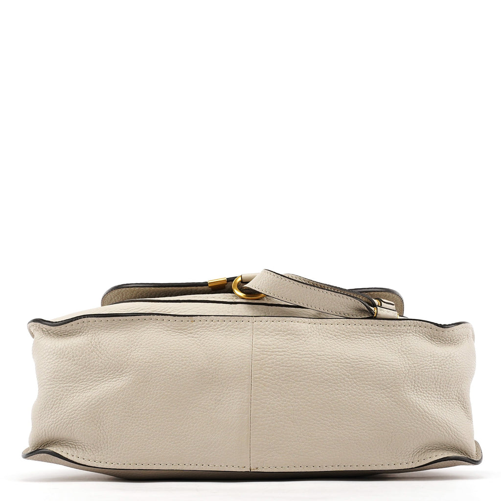 Light Grey Leather Marcie 2-Way Bag