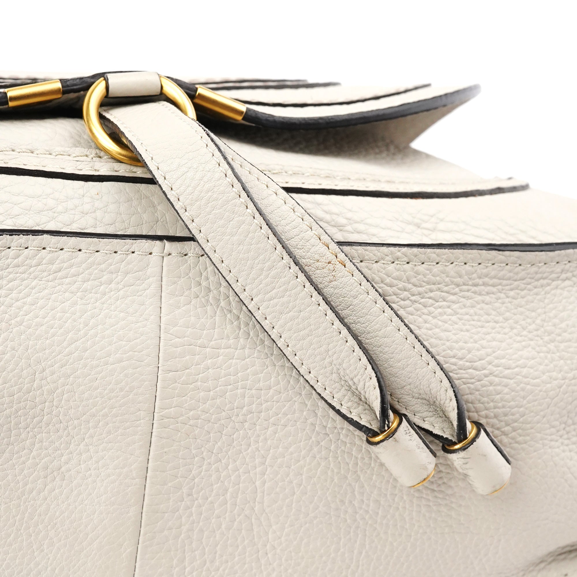 Light Grey Leather Marcie 2-Way Bag