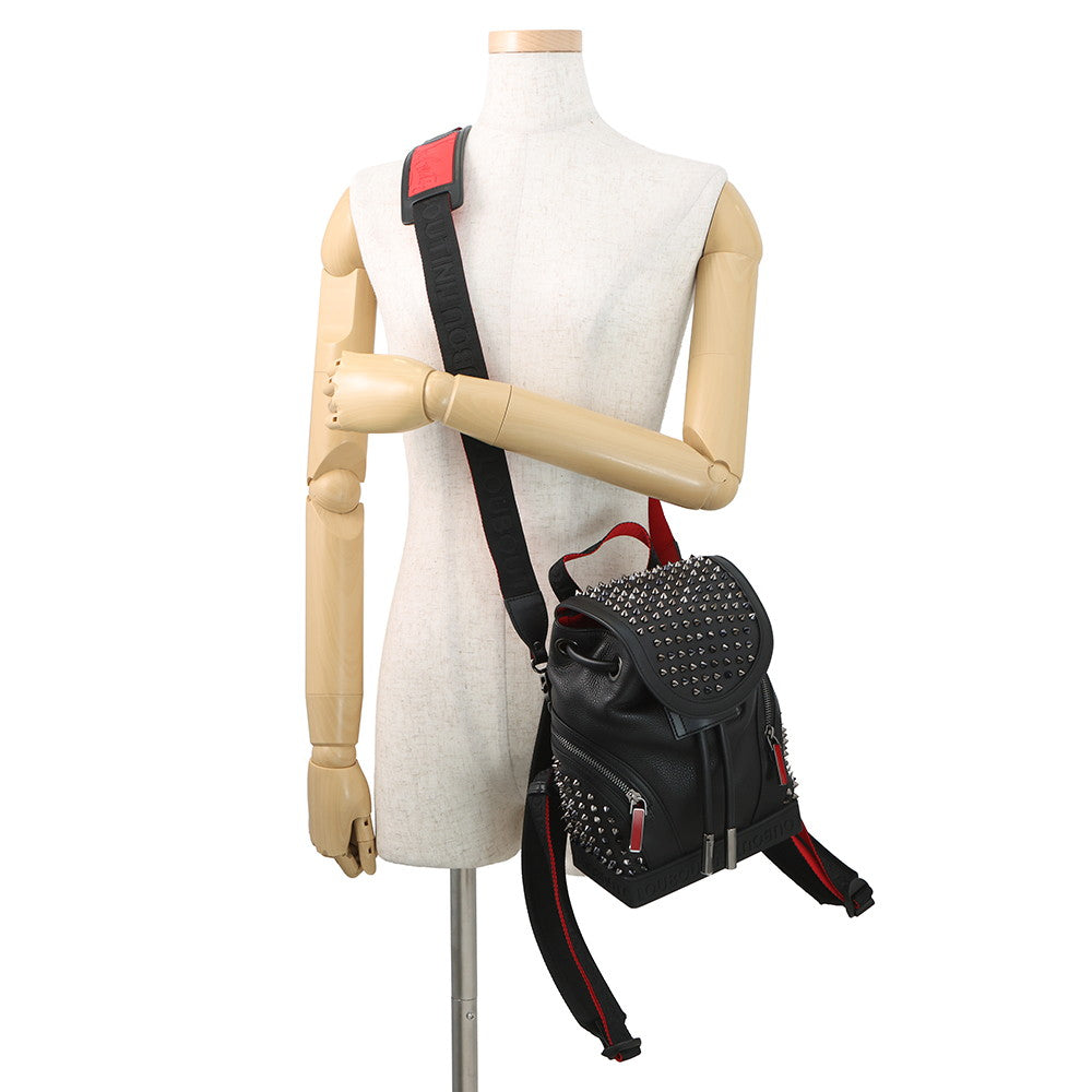 Christian Louboutin Explorer Funk Studded Backpack Black3215038B492 Leather Size Small