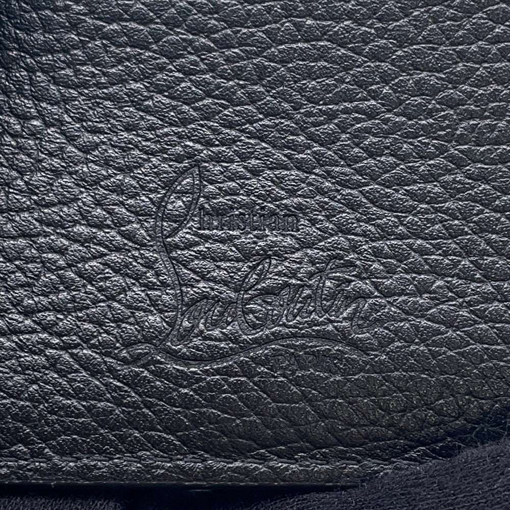 Christian Louboutin Coin purse Studded Fragment case Black3225116 Leather