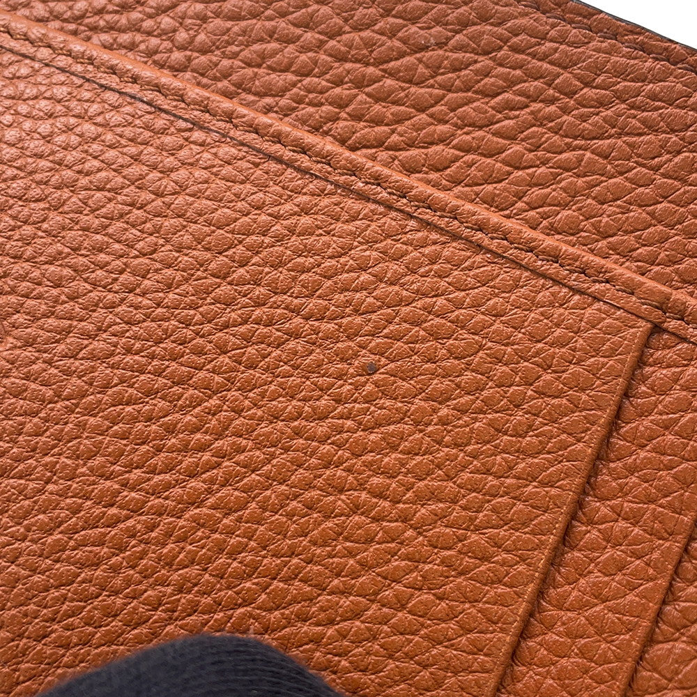 Christian Louboutin BY MY SIDE Key Chain Card Case Coin Purse Brown/Red3235084 Leather