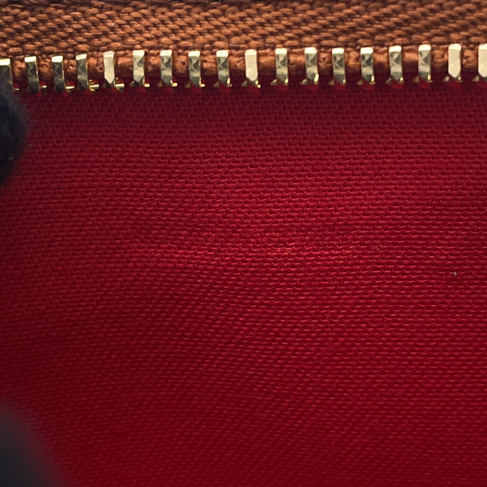 Christian Louboutin BY MY SIDE Key Chain Card Case Coin Purse Brown/Red3235084 Leather