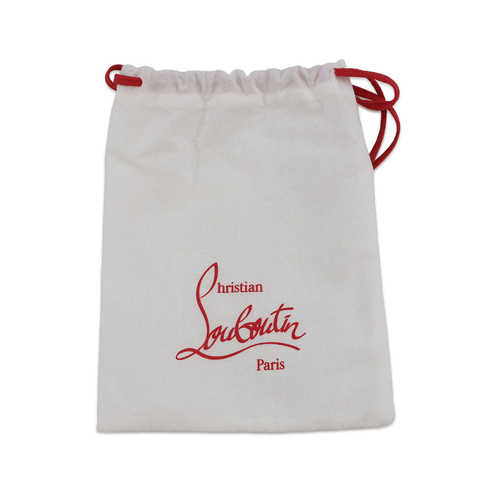 Christian Louboutin BY MY SIDE Key Chain Card Case Coin Purse Brown/Red3235084 Leather
