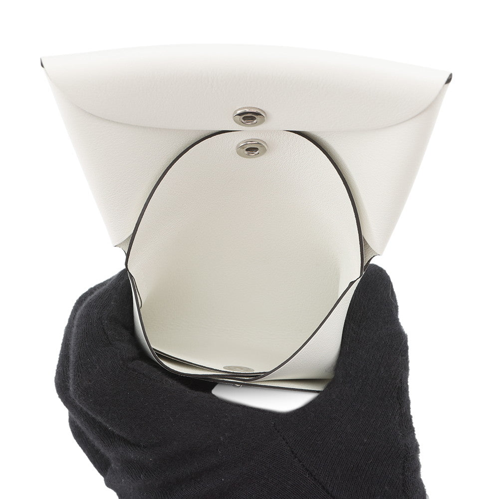 HERMES Calvi Duo Springhorse Blanc Swift Leather