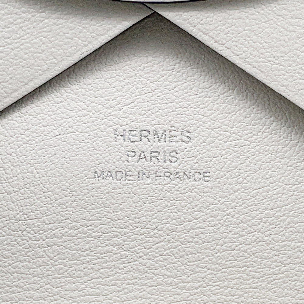 HERMES Calvi Duo Springhorse Blanc Swift Leather