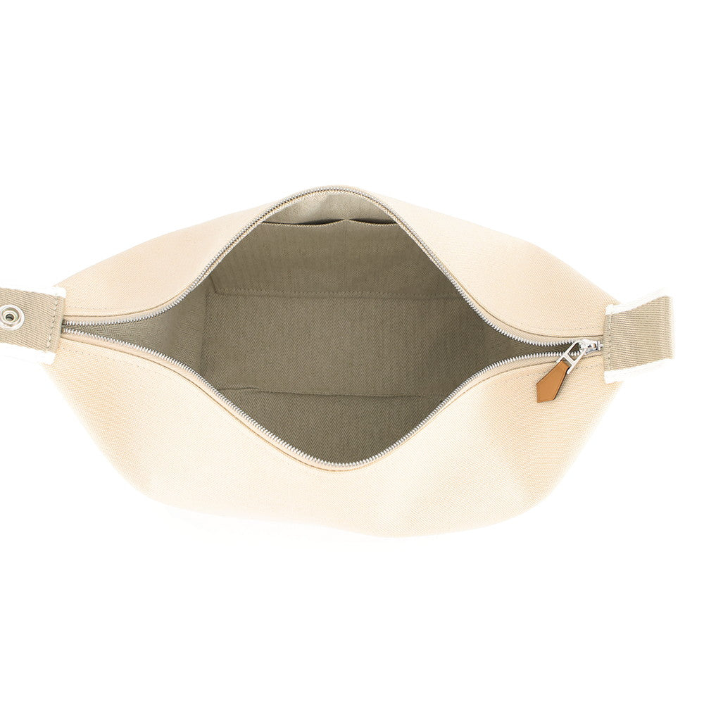 HERMES Brid a Black Beige Canvas Size GM