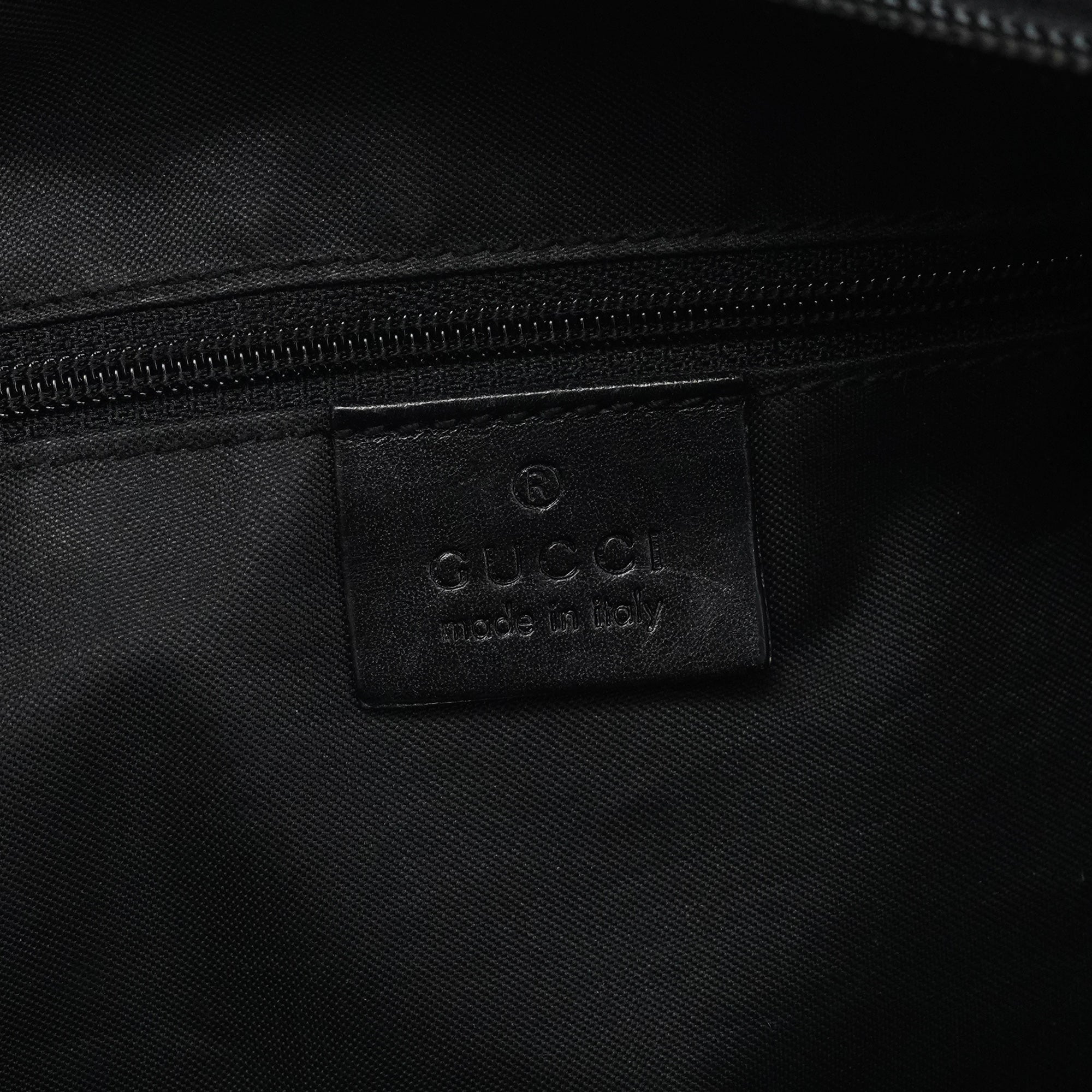 001 3386 Black GG Nylon Shoulder Bag