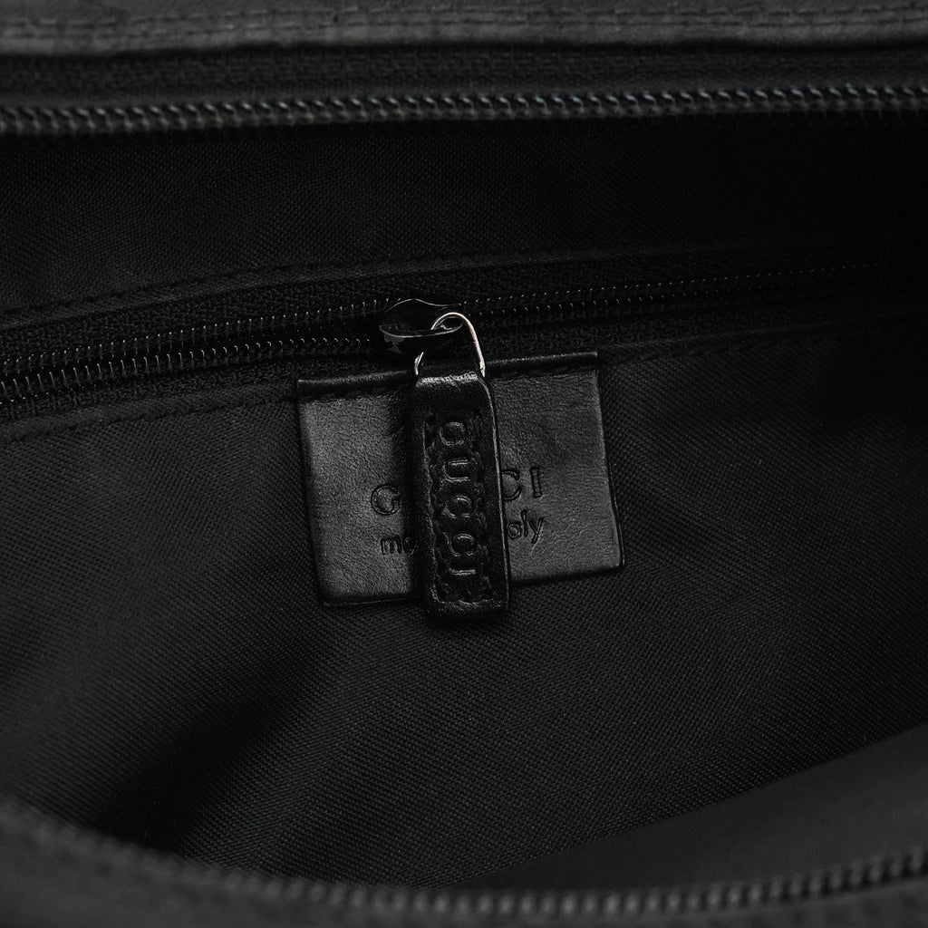 001 3386 Black GG Nylon Shoulder Bag