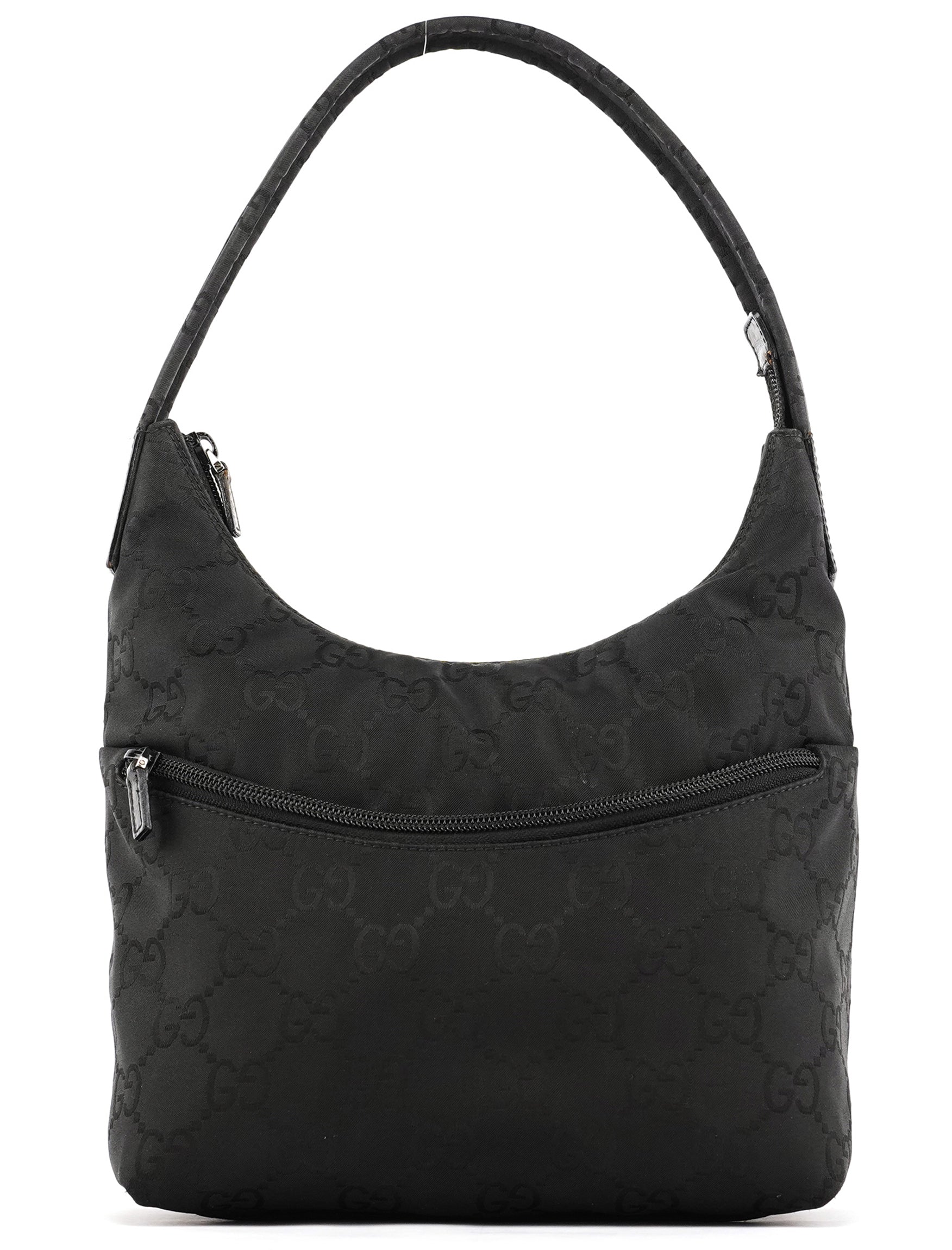 001 3386 Black GG Nylon Shoulder Bag
