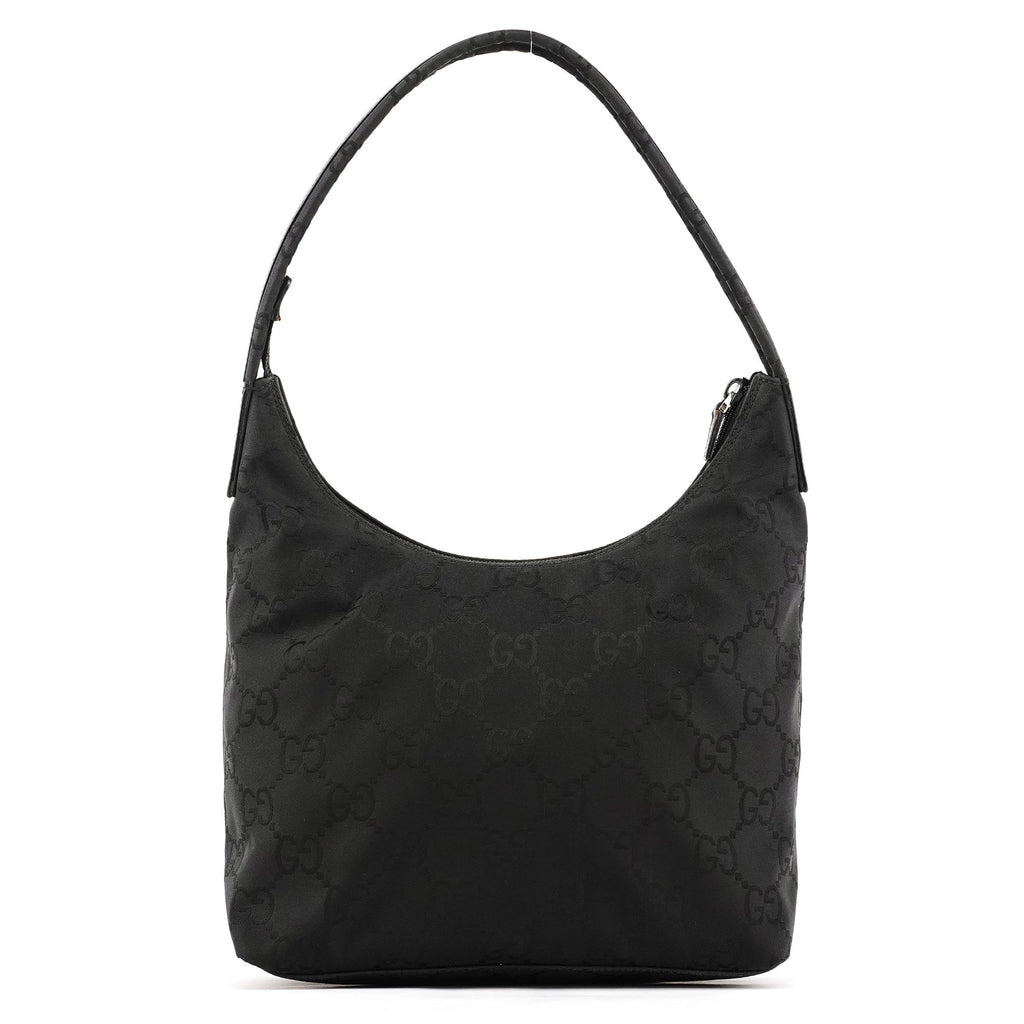 001 3386 Black GG Nylon Shoulder Bag