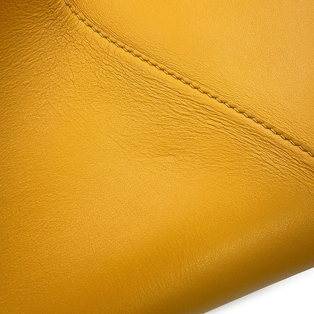 LOEWE Puzzle Fold Tote Dark Butter/SunflowerA779G50X18 Calf Leather Size Medium
