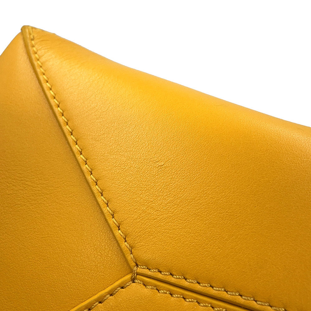 LOEWE Puzzle Fold Tote Dark Butter/SunflowerA779G50X18 Calf Leather Size Medium