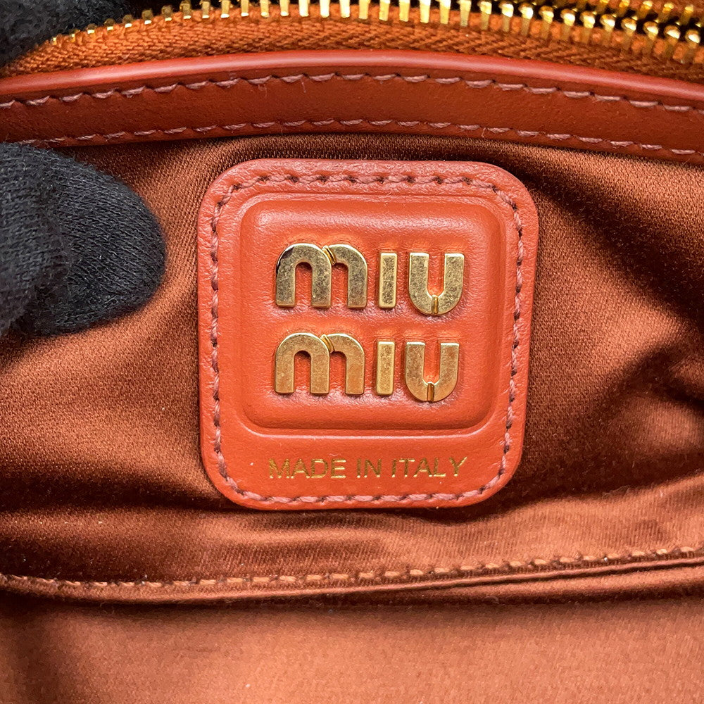 MIUMIU baud Copper Brown5BB173_2CRW_F0033_V_OTM Calf Leather Size Small