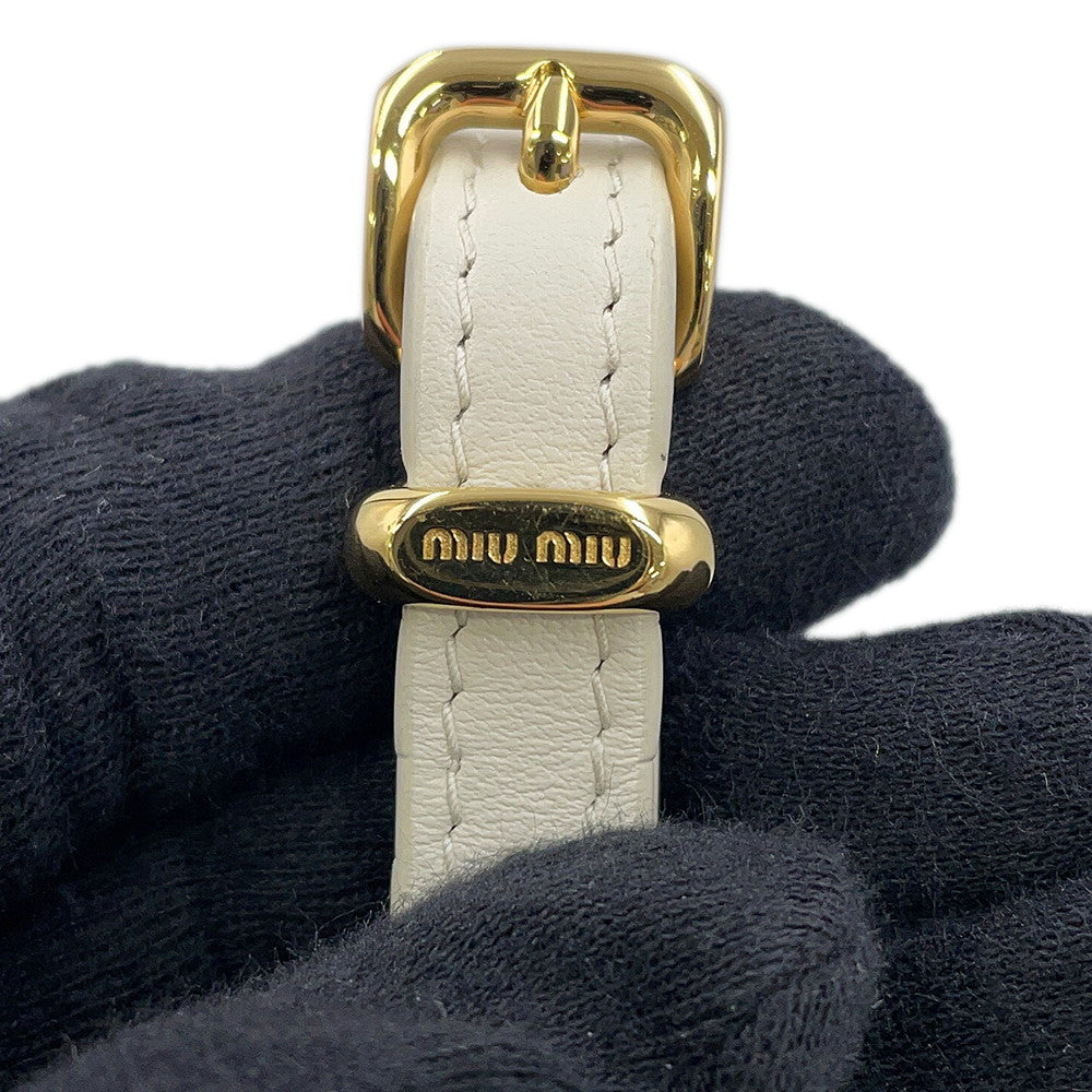 MIUMIU Trick Key Ring Brown/White5TL510_2CRT_F0KMH Leather