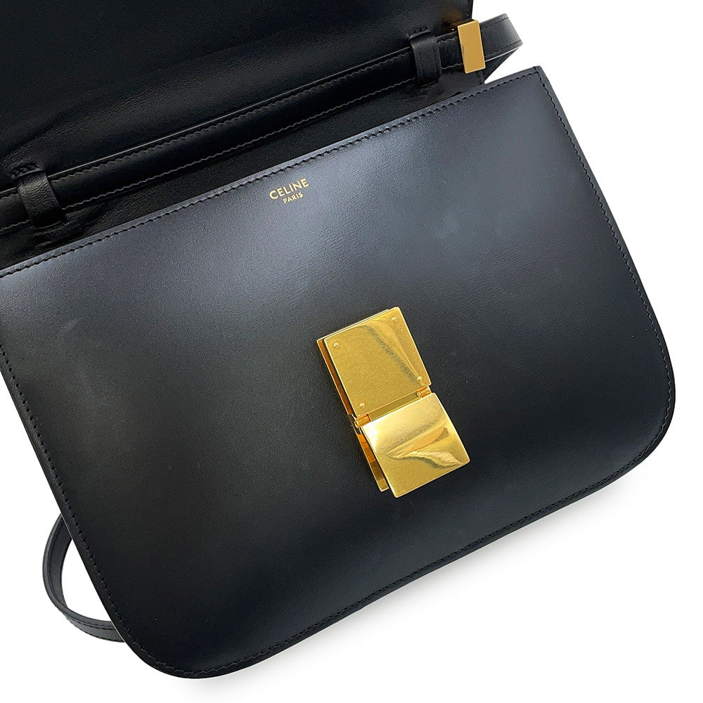 CELINE Classic box Black189173DLS.38NO Box Calf LeatherLeather Size Medium