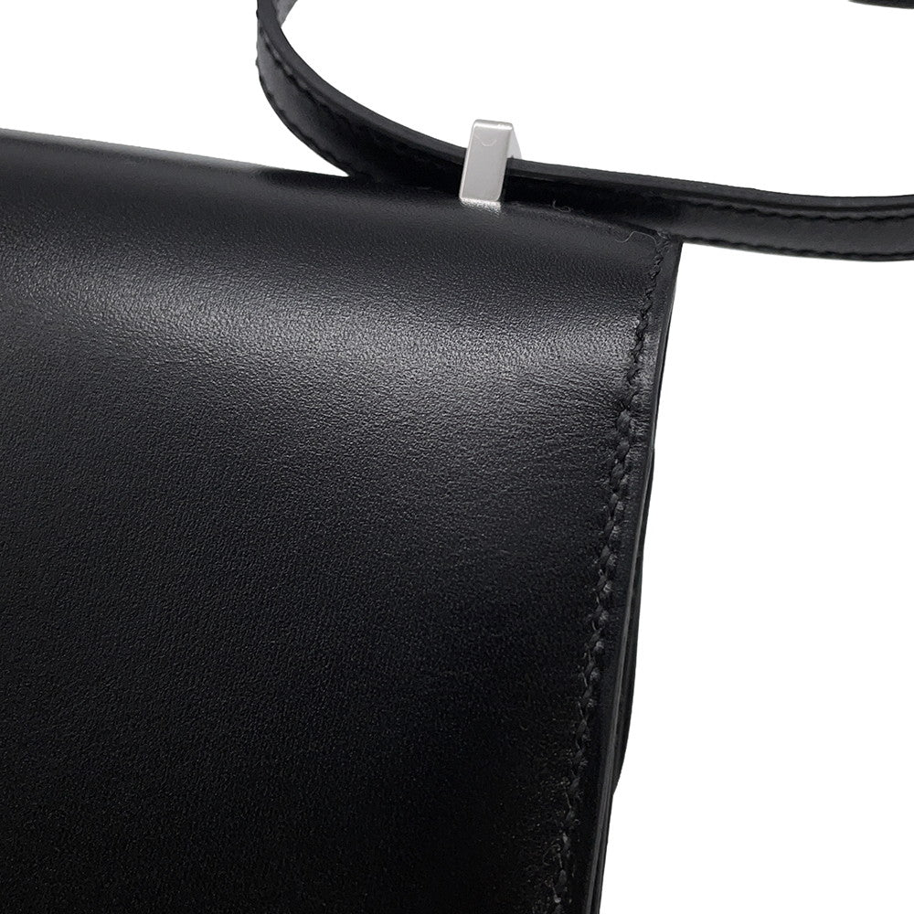 HERMES Constance3 Miroir Cloute Black Box Calf Leather Size Mini