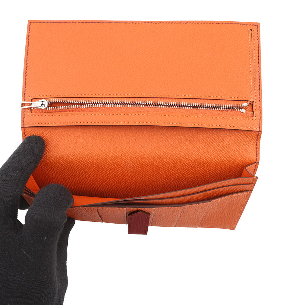 HERMES Bearnsfre Verso Ruby/Orange Epsom