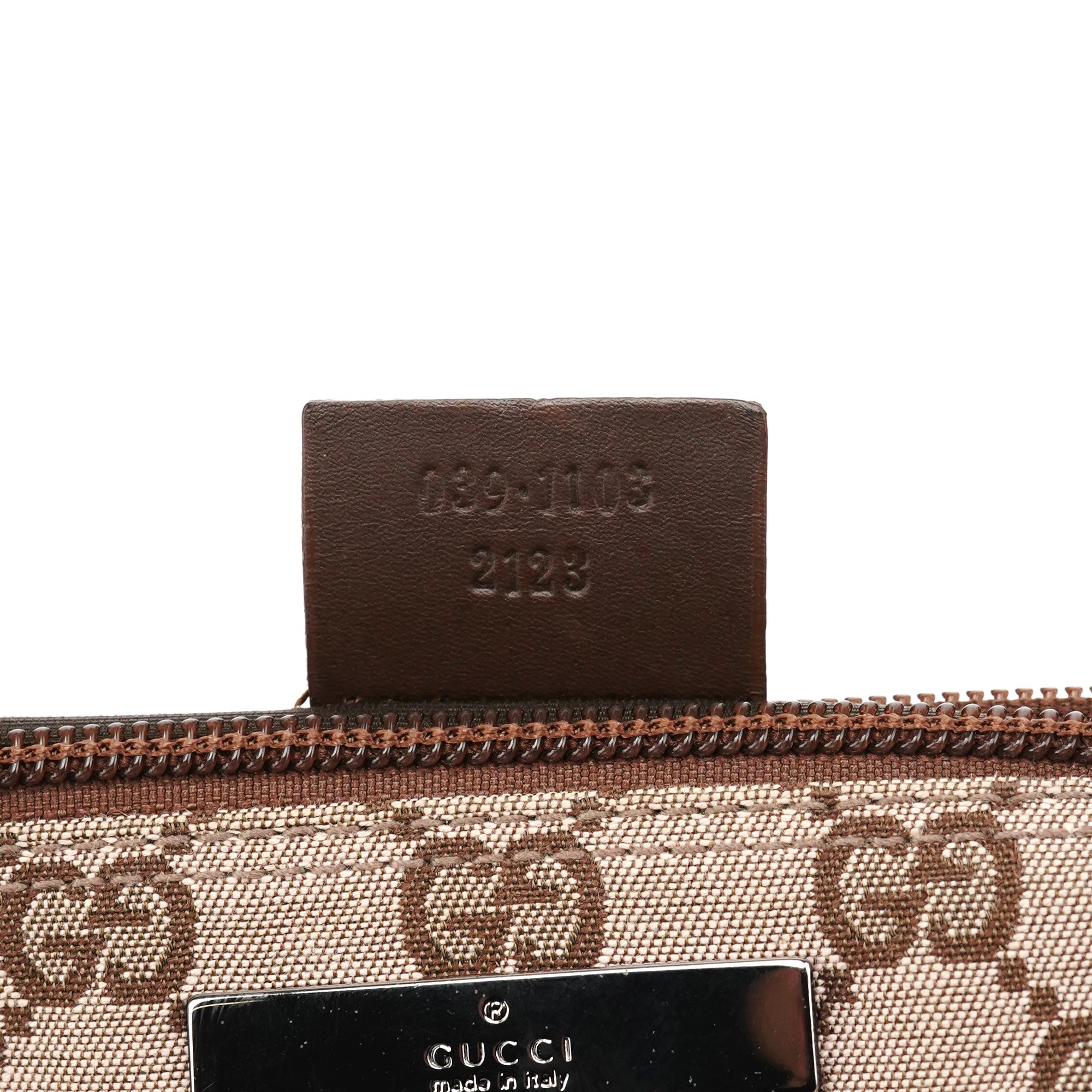 039 1103 Beige Brown GG Boat Pochette