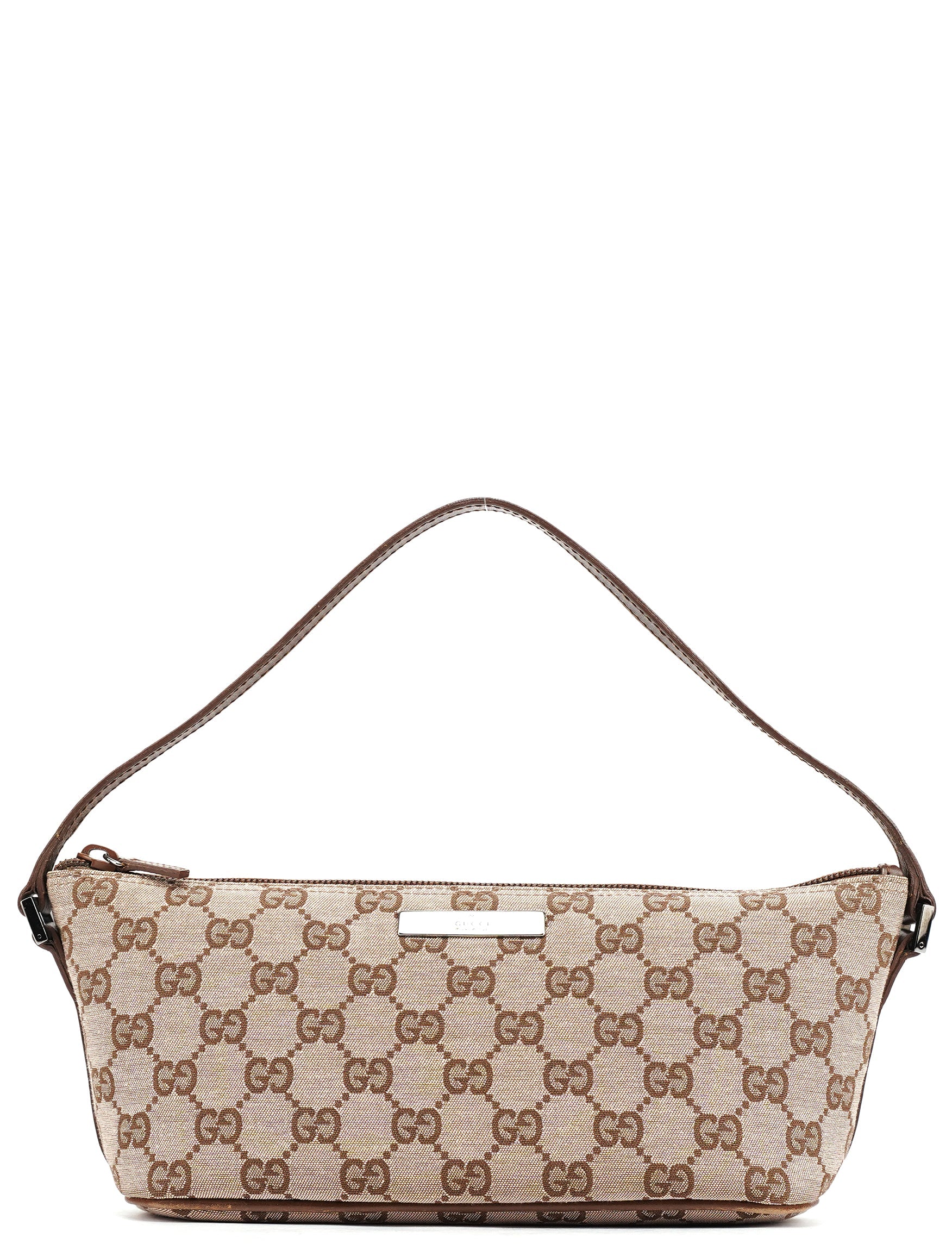 039 1103 Beige Brown GG Boat Pochette