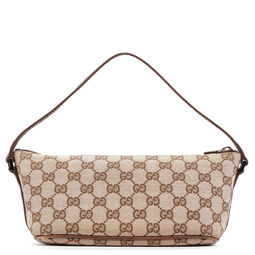 039 1103 Beige Brown GG Boat Pochette