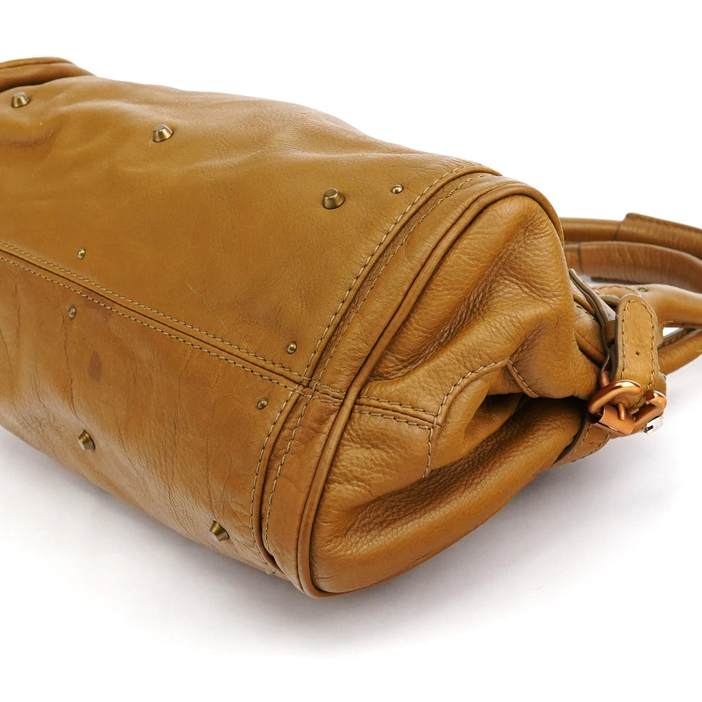 Camel Leather Paddington Shoulder Bag