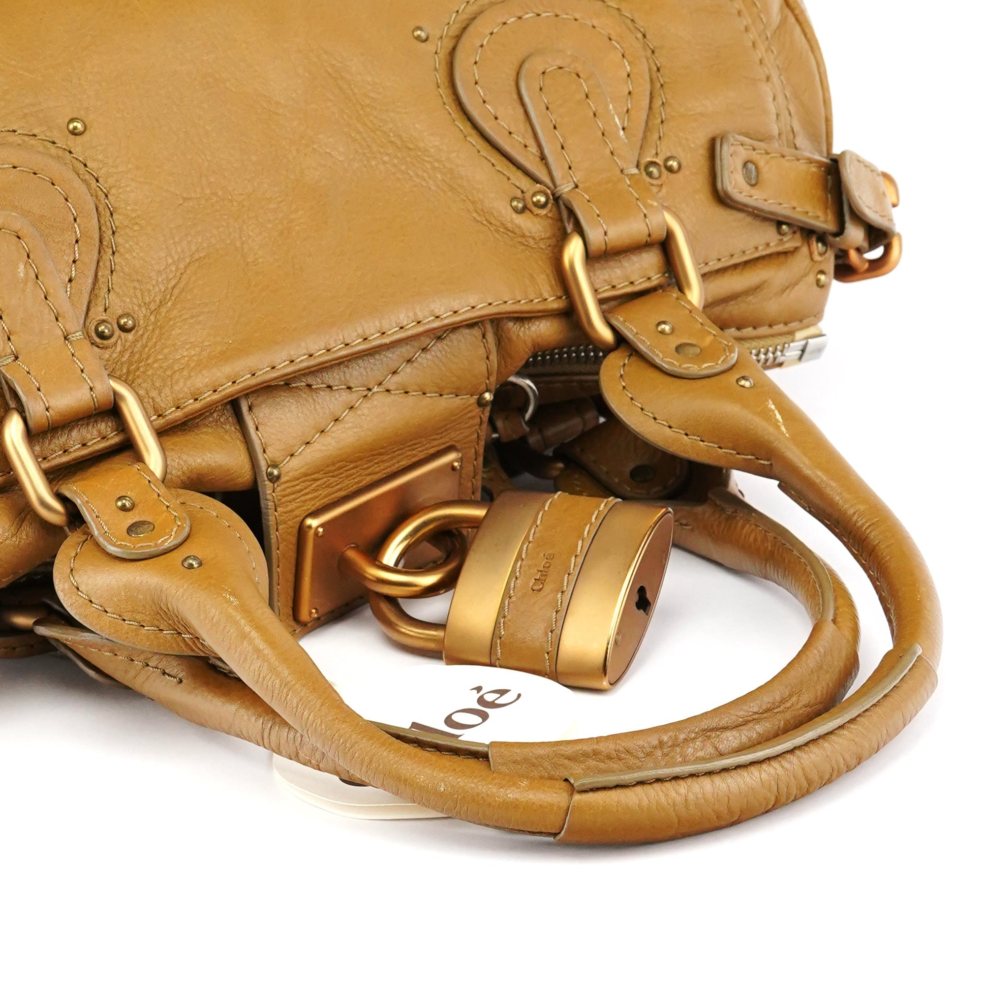 Camel Leather Paddington Shoulder Bag