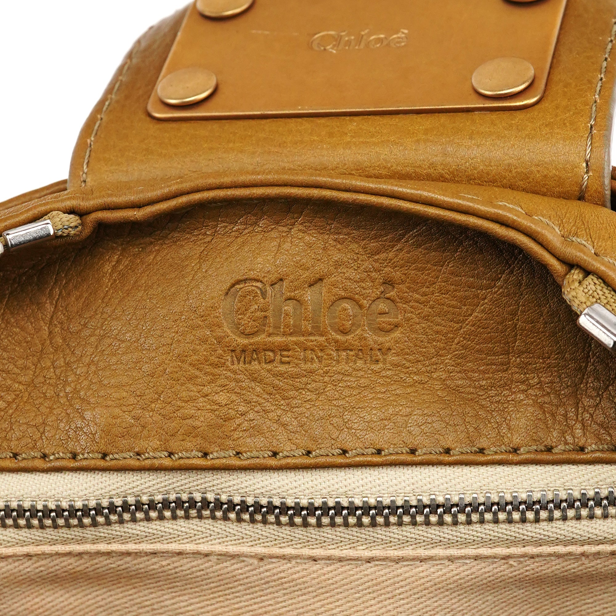 Camel Leather Paddington Shoulder Bag