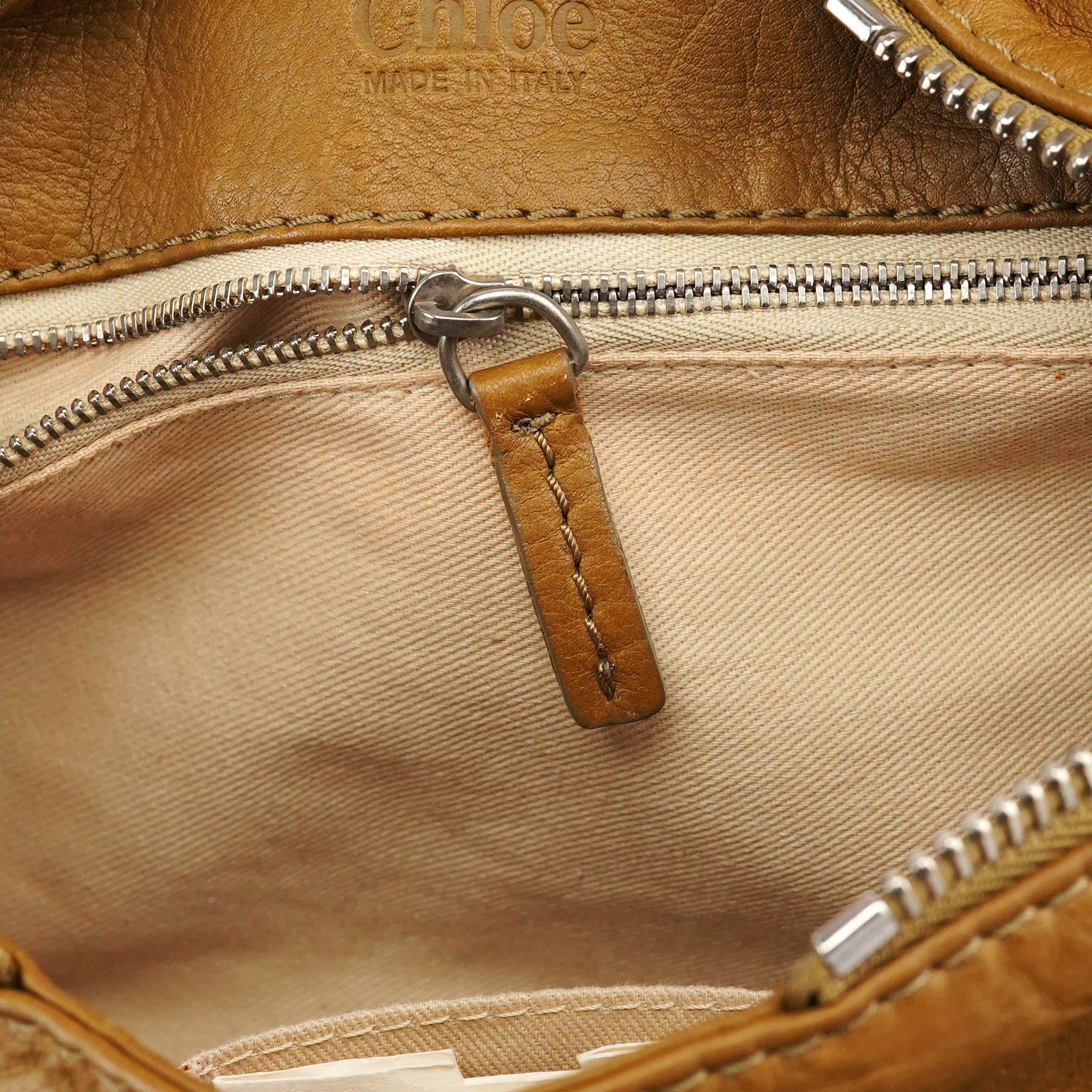 Camel Leather Paddington Shoulder Bag