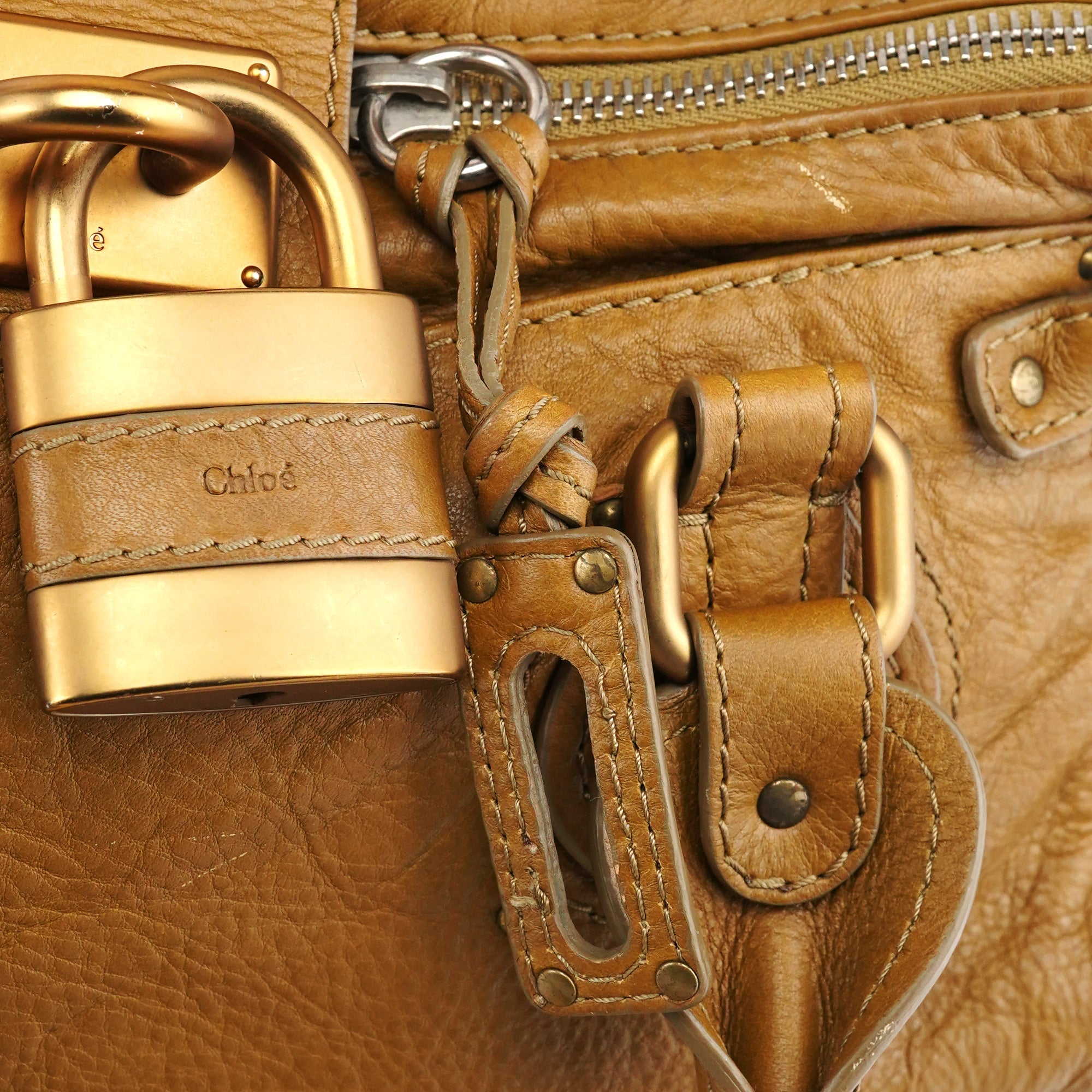 Camel Leather Paddington Shoulder Bag
