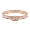 HERMES Mini Clic Chaine d'Ancre Bracelet Size PM Rose Kander Metal Enamel