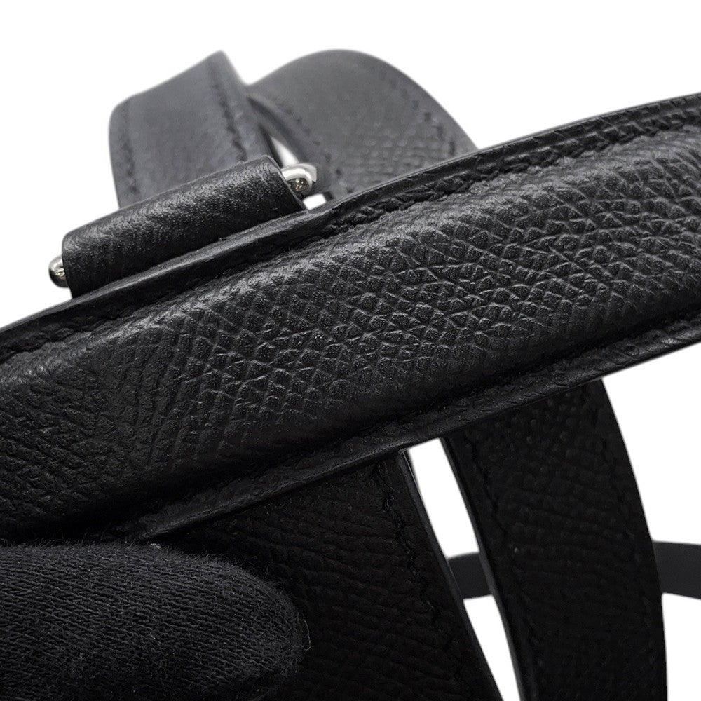 HERMES Muzaldine Black/Multicolor Epsom Silk
