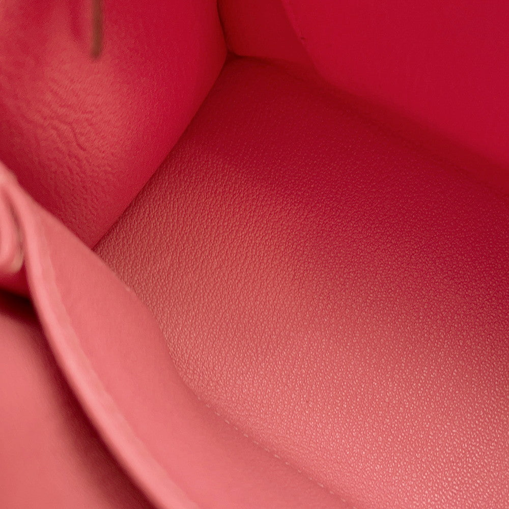 HERMES Kelly Sellier Rose Lipstick Chevre Myzore Goatskin Size 25