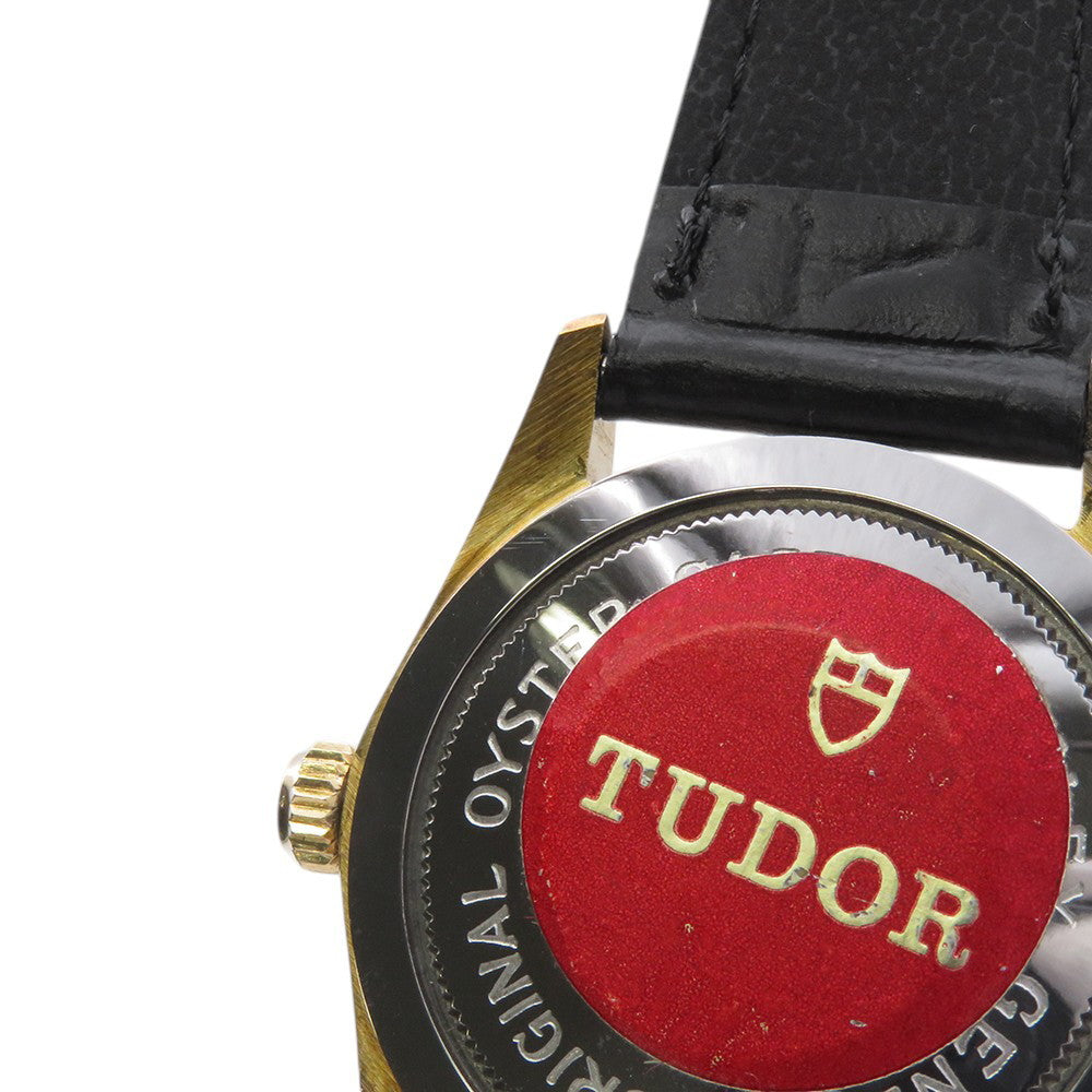 TUDOR Tudor Oyster Prince W34mm Gold Plated Leather Silver Dial7995/1