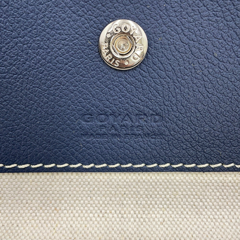 GOYARD Saint Louis Navy BlueSTLOUIPMLTY12CL12P PVC Leather Size PM