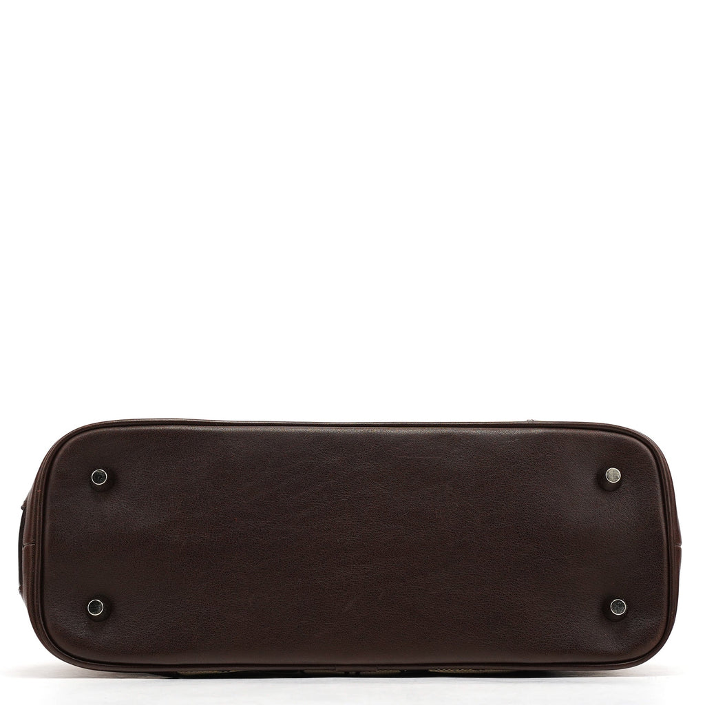 6089 Beige Brown Signature Tote Bag