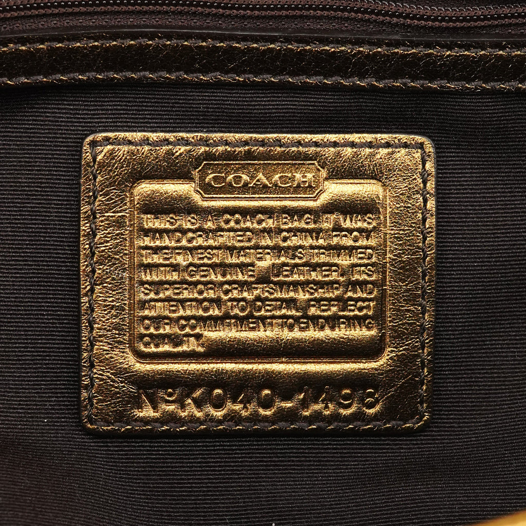 1498 Beige Gold Signature Soho Belt Buckle Tote Bag