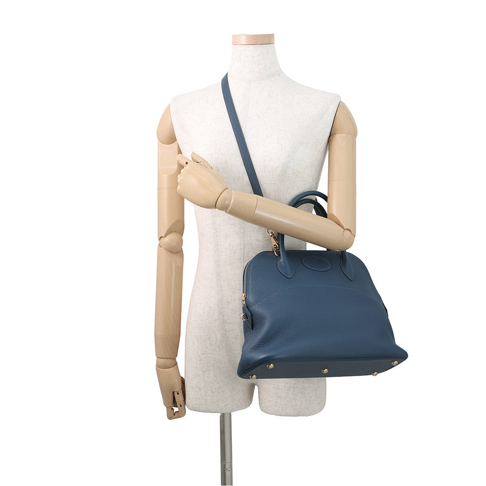 HERMES Bolide Deep Blue Taurillon Clemence Size 31