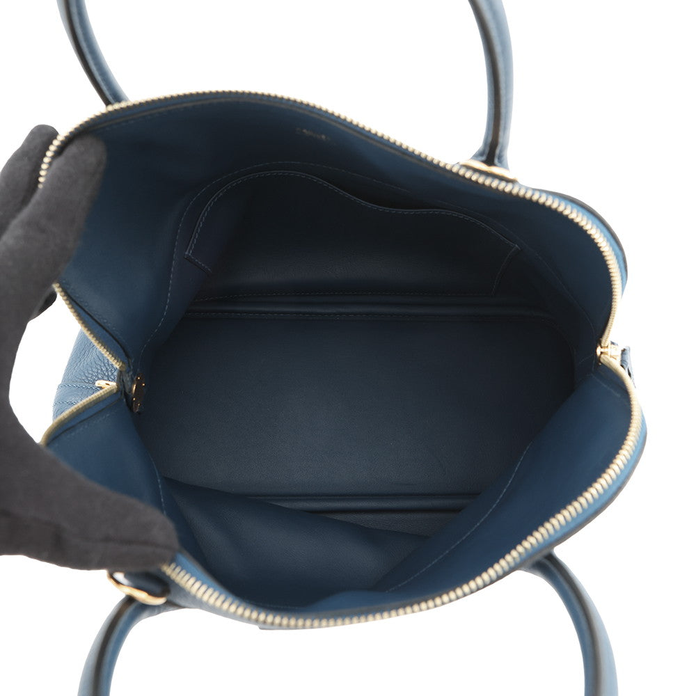 HERMES Bolide Deep Blue Taurillon Clemence Size 31