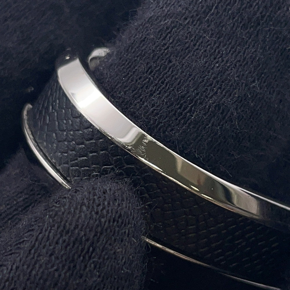 HERMES Ring (Jockey) Double Size 53 Black Epsom Metal