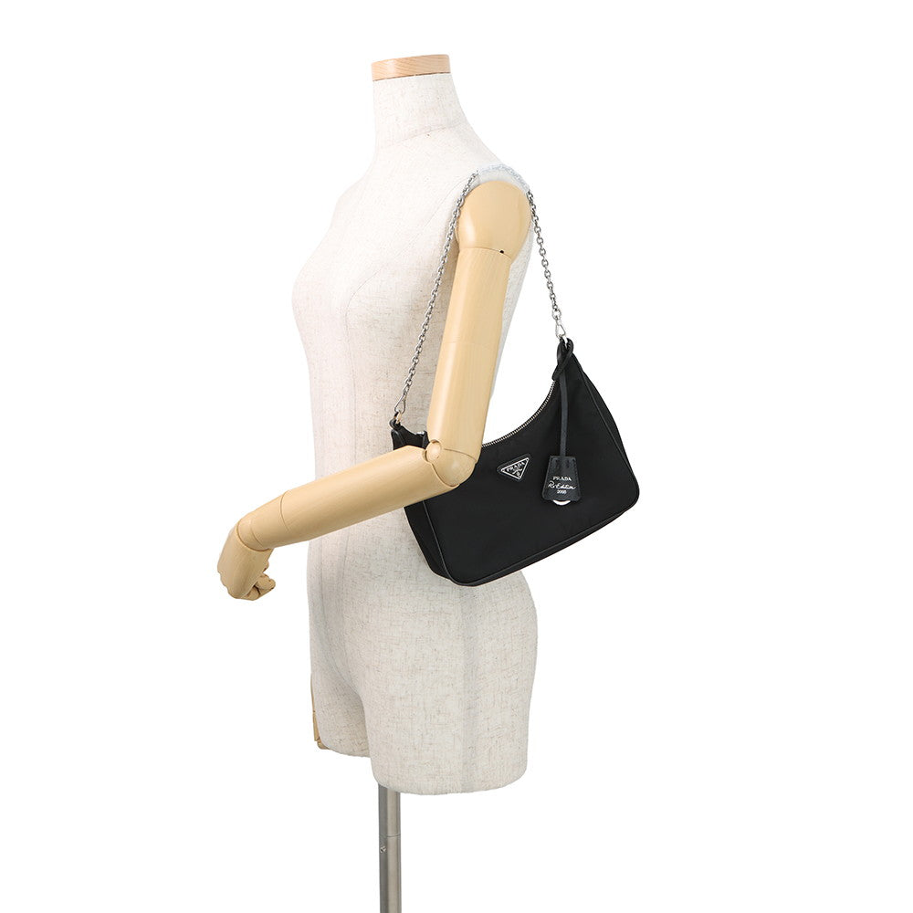 PRADA Re-Edition 2005 Re-Nylon Shoulder Bag Black1BH204_R064_F0002_V_V9L Nylon