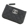 CHANEL Matelasse CHANEL19 Pouch BlackAP3720 Caviar Leather